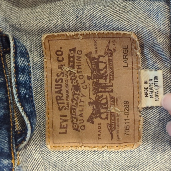 Vintage Levi's Orange Tab Blue Jean Jacket Size: Large - Picture 2 of 8